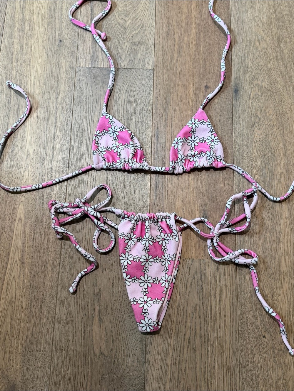 Frankie’s Bikinis- terry cloth pink floral